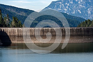 Lake with dam - Lago di Paneveggio Trentino Alto Adige Italy