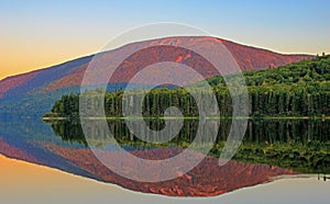 Lake Day Reflection Of Mount Sagamook On Big Nictou Lake