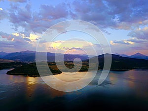 Lake Dillon reflection captured from drone