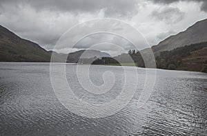 Lake District, Cumbria - grey waters of a lake.