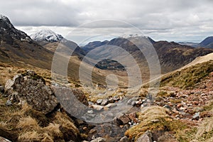 Lake district Landscape Assent of Great Gable photo