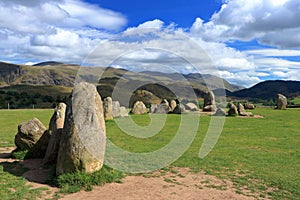 Castlerigg Stone Circle in the Mountains of Cumbria, Lake District National Park, England