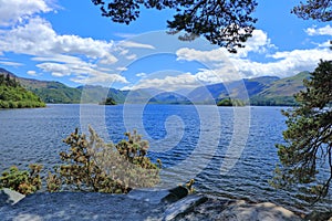 Lake District National Park, Derwentwater from Friars Crag, Cumbria, England