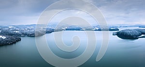 Lake Dobczyce - winter afternoon