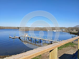 Lake dock water