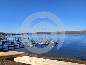 Lake dock water