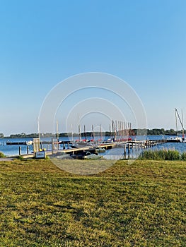 Lake with dok at Zeeland the Netherlands