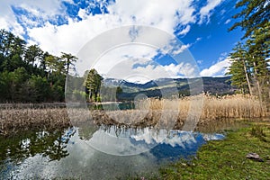 Lake Doxa at Feneos in western Corinthia, Greece