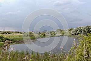 Lake dunes Blankenberge, Flanders, Belgium