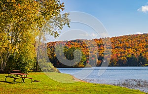 Lake Eden, Vermont in autumn