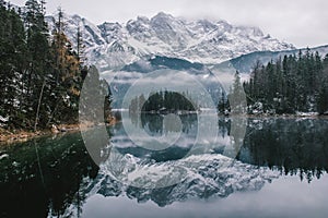 Lake Eibsee on an Autumn afternoon