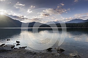 Lake Eibsee in Bavaria, Germany