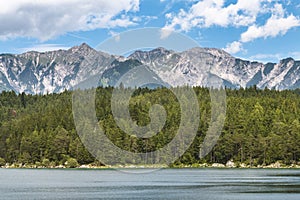 Lake Eibsee And Mountains, Germany