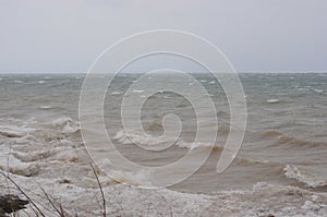 Lake Erie windstorm waves