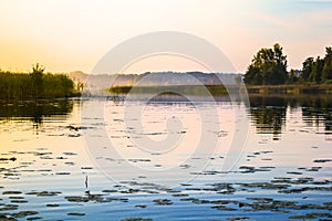 Lake in the evening