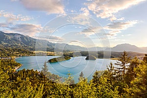 Lake Faaker See in Carinthia, Austria