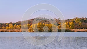 Lake Fall Scene with Autumn Trees 3