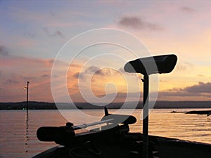 Lake fishing at dawn