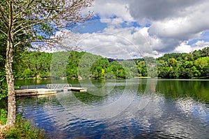 Lake and forest in Minho, Portugal photo