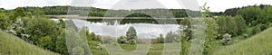 Lake in forestm, panorama