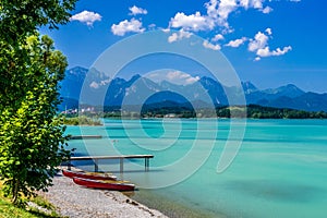 Lake Forggensee in AllgÃ¤u - Germany