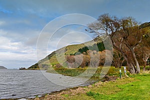 Lake Forsyth near Banks Peninsula in Canterbury