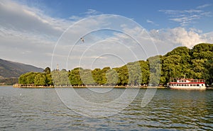 Lake-front of Ioannina city, Epirus, Greece