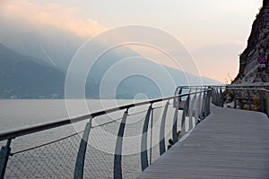 Lake Garda empty promenade