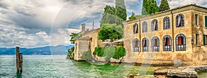 Lake Garda at Punta San Vigilio, Town of Garda, Italy photo