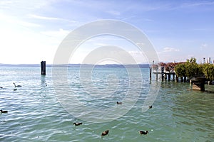 Lake Garda, Sirmione, Italy. Garda Lake is one of the most frequented tourist regions of Italy photo