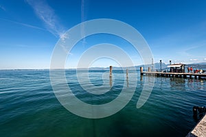 Lake Garda view from the Port of Lazise Verona Italy - Lago di Garda Italy