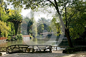 Lake of the garden park Infante Don Pedro, Aveiro. Portugal