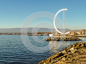 Lake Geneva, Ouchy port, Lausanne, Switzerland