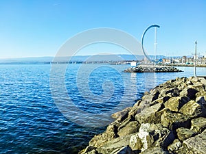 Lake Geneva, Ouchy port, Lausanne, Switzerland