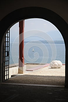 Lake Geneva Seen From Nyon Castle photo