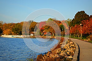 Lake Geneva Shore Path, Fall Colors