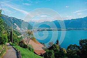 Lake Geneva view from Glion, Switzerland