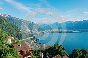 Lake Geneva view from Glion, Switzerland