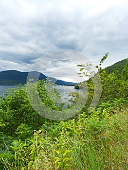 Lake George north overlook vista in ADK Mountains