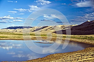 Lake in the Goby Desert, Mongolia