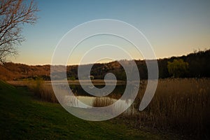 Lake at the golden hour