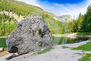 Lake Gosau & x28;Gosausee& x29; in the Austrian Lake District