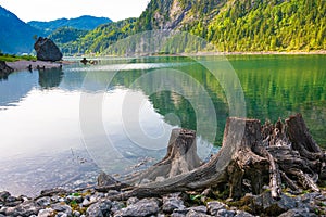 Lake Gosau & x28;Gosausee& x29; in the Austrian Lake District