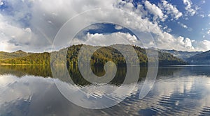 Lake Goygol in Azerbaijan in September