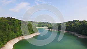 Lake Gruyere in the Canton of Fribourg, Switzerland.