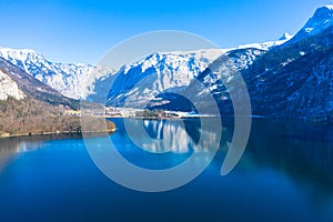 Lake Hallstatt is a mountain lake in the Upper Austrian part of the Salzkammergut, at the northern foot of the Dachstein massif.