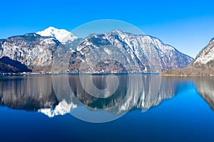 Lake Hallstatt is a mountain lake in the Upper Austrian part of the Salzkammergut, at the northern foot of the Dachstein massif.