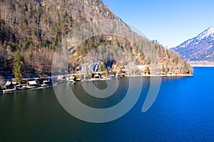 Lake Hallstatt is a mountain lake in the Upper Austrian part of the Salzkammergut, at the northern foot of the Dachstein massif.