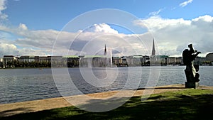 Lake in Hamburg, Germany