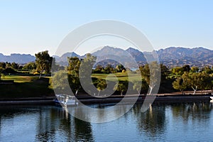 Lake Havasu City channel and golf course